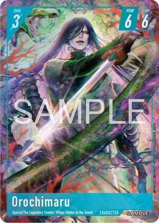 Orochimaru: Illustration with snakes and sword (SAMPLE)