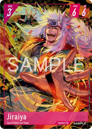Jiraiya: Illustration on a gold background (SAMPLE)