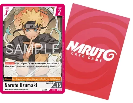 Leader Naruto Uzumaki (N-001) next to the card back.