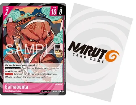 EX Character Gamabunta next to the card back.